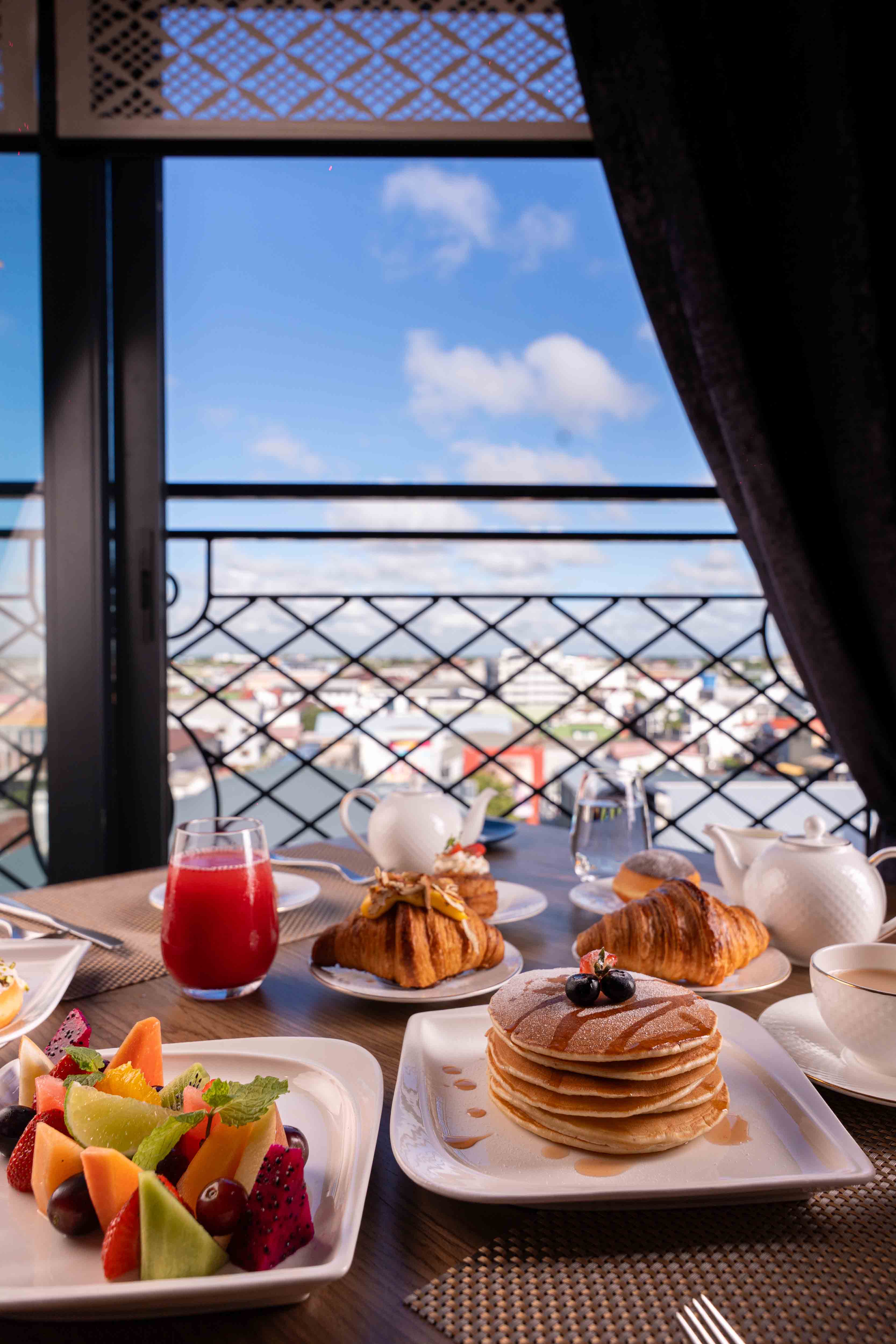 Freshly baked croissants and artisan breads with premium chocolate filling at the Yogh Hospitality bakery.