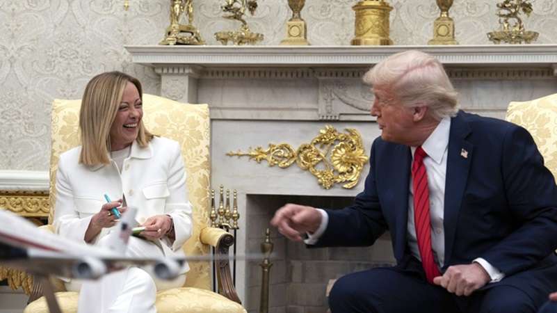 Meloni in Witte Huis bij Trump