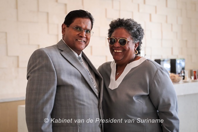 President Santokhi aanwezig bij dagdeel conferentie in Barbados