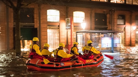 Wateroverlast in Noord-Duitsland