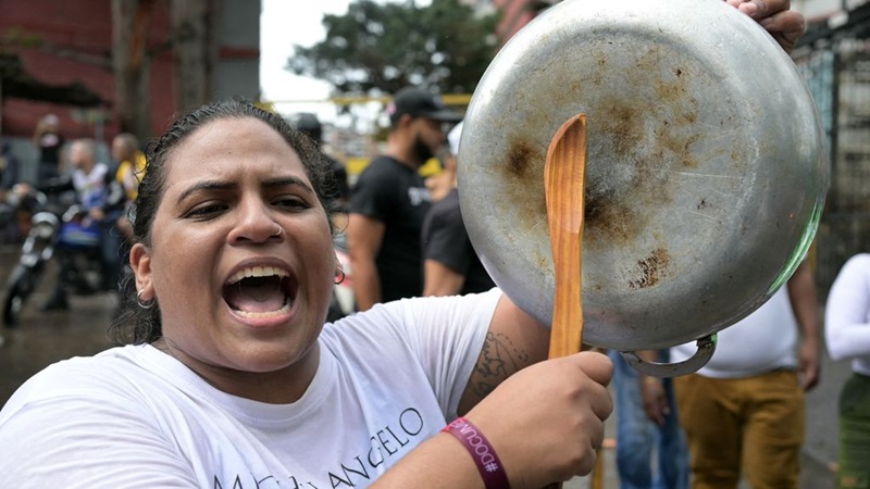 Protest tegen verkiezingsuitslag Venezuela