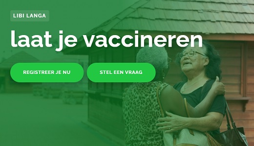 Registratie voor vaccinatie via online formulier