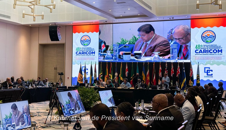 President Santokhi dringt aan op expertise-uitwisseling Caricom-EU
