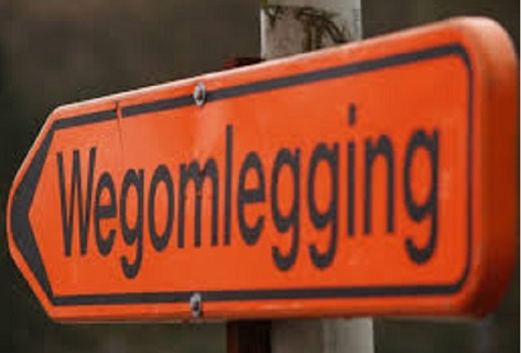 Wegomlegging in verband met actie vakbonden