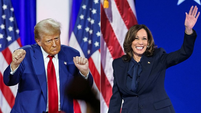 Harris versus Trump vandaag bij verkiezingen VS