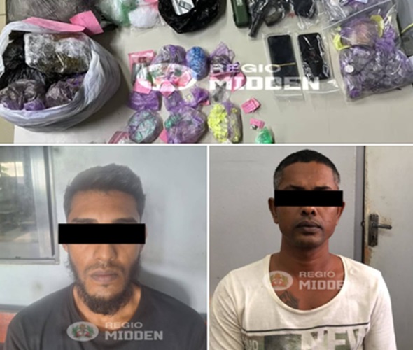 Verdachten met drugs te Santo Boma aangehouden