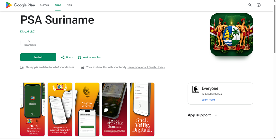 PSA Suriname nu ook als app beschikbaar