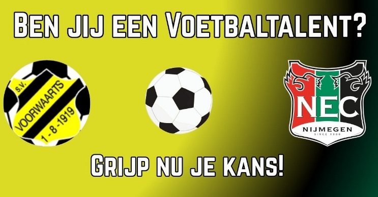 Voorwaarts en NEC bundelen krachten voor voetbaltalent