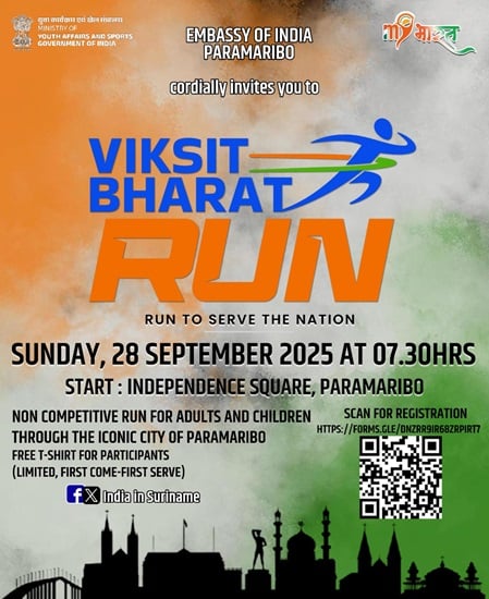 Viksit Bharat Run 2025 in Paramaribo