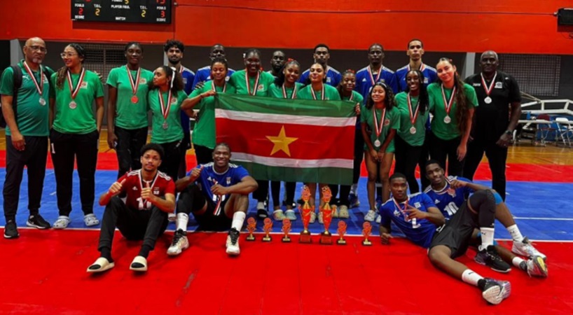 Surinaamse U23-volleybalploegen grijpen naast Cazova-titel